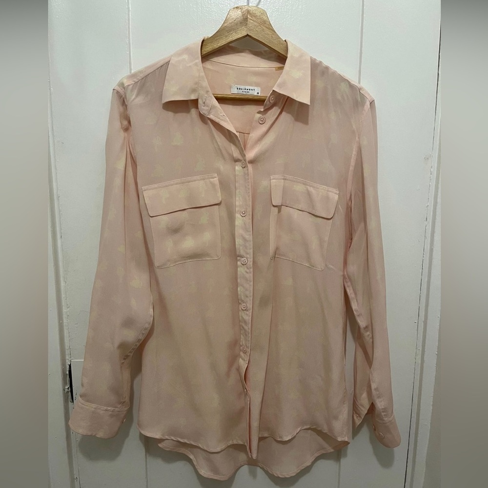 Equipment Femme Signature Silk Blouse Mushroom size XS